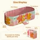 Portable Foldable Bathtub, Freestanding Bathtub No Installation, Bathroom SPA Soaking Bath Tub, Shower Stall Collapsible Hot & Ice Bath for Indoor Outdoor (Pink, 59"L x 21.6"W x 19.6"H)