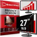 27 Inch 16:9 Computer Privacy Screen Filter for Monitor - Privacy Shield and Anti-Glare Protector