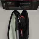 FARI Travel Mini Hair Curling Iron Wand with Ceramic Tourmaline Coating, Dual Voltage Fast Heating Barrel Creates Salon Grade Wavy in Minutes, Heat Resistant Glove and Travel Pouch Included, Black