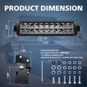 4WDKING LED Light Bar 10 inch IP68&IP69K Waterproof Dual Row Off Road Light Bar with DT Connector 90W Flood and Spot Combo Beam Work Light for Truck Cars ATV UTV Boat