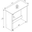 Furinno Simplistic Study Table, White