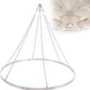 24 Inch Ceiling Drapes Hanging Kit, Stainless Steel, for 6 Panels