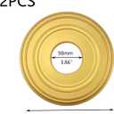 Crapyt 2 PCS Ceiling Medallion Large Ceiling Medallion Ceiling Fan Medallion for Light Fixtures and Ceiling Fans 12.2"OD x 3.86"ID Gold