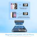 Vlog Selfie Monitor Screen iPhone, 4K 60fps Recording, Wireless Screen Mirroring with Remote Control, Magnetic Fixation, 180 Rotation, 3 Levels of Brightness, Compatible with iPhone & Android