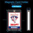 20-Pack Magnetic Card Holders - 360pt Thick Card One Touch Holder, Magnetic Card Case, UV Protection, Fits Trading Cards, Baseball Card, Sports, Gaming and Collectible Cards, Durable Secure Storage ﻿