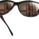 yodo Fit Over Glasses Sunglasses with Polarized Lenses for Men and Women,Leopard Frame Light Gold Lens