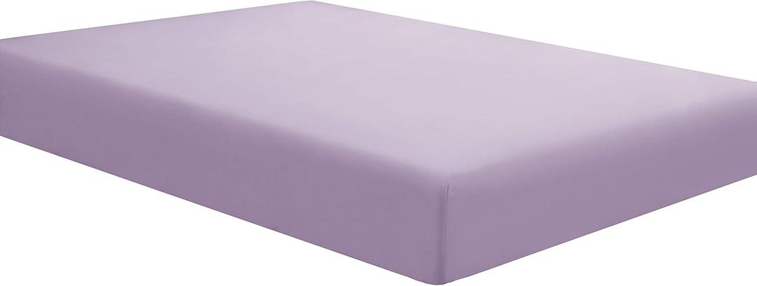 Sfoothome Twin Lavender Fitted Sheet Only, Wrinkle Free - Brushed Microfiber Bed Sheet with Deep Pocket