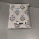 Brown Blue Floral Block Print Pillow Covers 18x18 Inch Set of 2, Vintage Flower Pattern Decorative Throw Pillowcases Outdoor Farmhouse Cushion Covers Spring Summer Rustic Sofa Couch Bed Decor