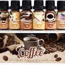 Coffee Fragrance Oil Set, Premium Essential Oils for Diffusers for Home, Blueberry Muffin, Caf Mocha, Hot Chocolate, Coffee and More, Candle Scents for Candle Making, DIY Soaps, Aromatherapy