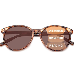 LianSan 1 Pack Progressive Multifocus Sunglasses for Women - Ladies Multifocal Sun Readers Reading Glasses with UV Protection(Tortoise,+2.5x)