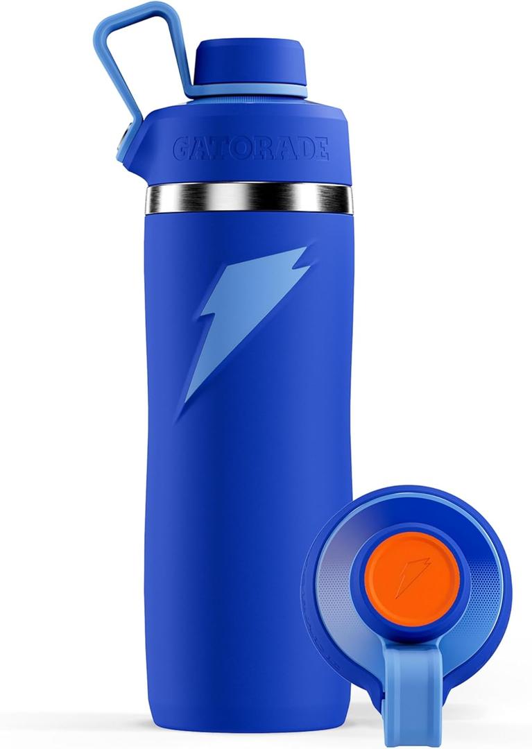 Gatorade 'Overtime' 32oz Stainless Steel Water Bottle, Twist Cap, Royal Blue