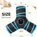 Tempcore Pet Cat Tunnel Tube Cat Toys 3 Way Collapsible, Tunnels for Indoor CatsKitty Bored Peek Hole Toy Ball Cat, Puppy, Kitty, Kitten, Rabbit