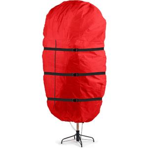 ZOBER Upright Christmas Tree Storage Bag With Drawstring Hem - Oxford Waterproof Fabric Christmas Tree Bag For Storage Box For Xmas - Strong, Durable Straps & Handles (Red W/Straps, 9 Feet)