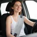 Seat Belt Pillow for Post Surgery, Heart Surgery Pillow, Protector for Breast Cancer, Mastectomy Seatbelt Cushion, Hysterectomy Recovery Pads Must Haves for Adults(Light Gray)