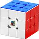 CFMOUR Magnetic Speed Cube 3x3 - Moyu Meilong 3M Stickerless Magic Cubes with Stand - Fast Smooth Problem-Solving Brain Teaser Puzzle Toy for Kids & Adults
