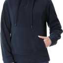 GIMECEN Women's Polar Fleece Hoodies Quarter Zip Sweatshirt Long Sleeve Sweaters Casual Pullover Jacket with Pocket (M)