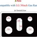 Stove Cover For LG 30 Inch Gas Range Model LGLDG4315 LRG4115 LRG4113 LDG4313 LRGL5825 LRGL5925 LSGL6335DF, Upgraded 0.4MM Thickness Reusable Stove Burner Covers For LG Stove Protector