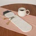 Creative Co-Op Marble Snowman Shaped Cheese and Cutting Board, White and Black