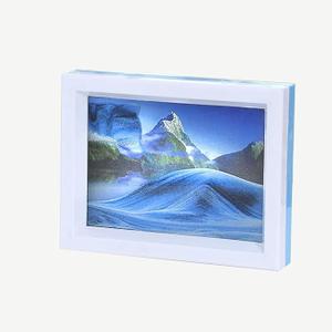 Moving Sand Art Picture,360° Rotatable Flowing Sand Painting,Relaxing Glass Frame 3D Deep Sea Sandscape in Motion Display,Quicksands Painting Desktop Decor Great Gift (Color : Mirage)