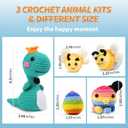 10 x MoYield Crochet Kit for Beginners, Christmas Gifts Stocking Stuffers for Kids Adults Crocheters Crochet Animal Kit with Step-by-Step Video Tutorials Gift for Girls 8 9 10 11 12 Year Old