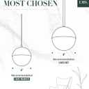 LMS 6-inch Brushed Gold Pendant Light Fixtures, Mid Century Pendant Light Fixtures with White Globe Glass, Adjustable Hanging Cord Ceiling Light Fixtures for Dining Room Bathroom, LMS-186BGS