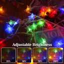 Star String Lights, 33ft 100 LED 8 Modes Star Fairy Lights Battery Operated Waterproof Indoor Outdoor for Bedroom Patio Party Wedding Tent Loft Bed Xmas Tree Decor, Multicolor