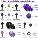 Purple and Black Balloons Dark Purple Balloon Garland Arch Lavender Lilac Kit For Wednesday Birthday Halloween Vampire Retirement Graduation Prom Party Decoration