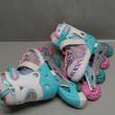 MammyGol Inline Skates for Girls Kids, 4 Size Adjustable Butterfly Roller Skates with Vibrant Colors Flashing Wheels, Skates Indoor Outdoor for Beginners Women Lady  M