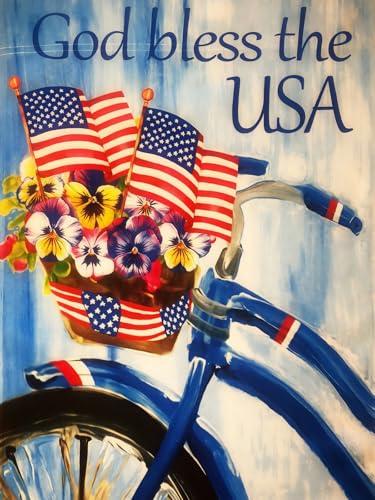 Miairivy “God Bless The USA” Diamond Art Kits for Adults, Diamond Painting Sets for Beginners, DIY 5D Full Drill Gem Art Painting Crafts for Home Wall Decor 12x16 inches