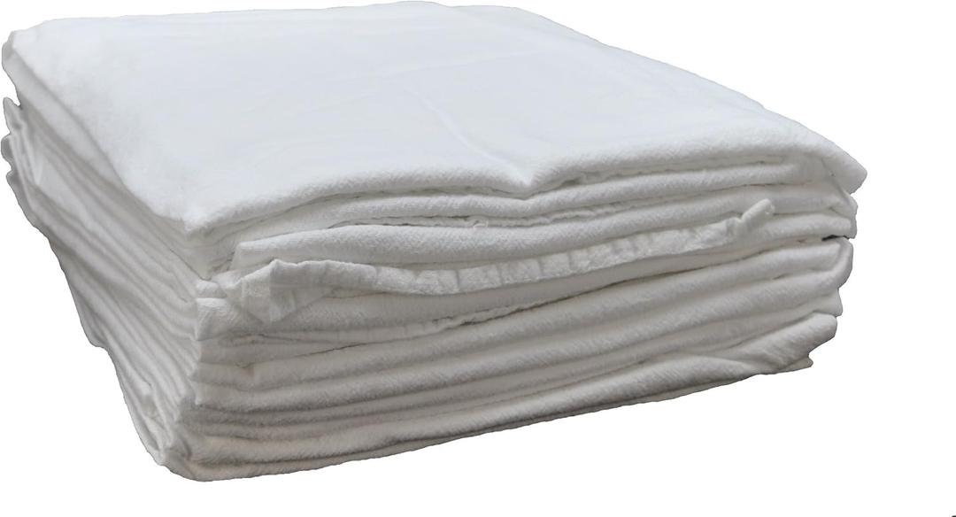 Nouvelle Legende Reusable Commercial Grade Cotton Flour Sack Towels  Ultra-Soft, Lint-Free, for Kitchen, Food Prep, & Baking, 28 x 29 Inches, 4-Pack, White