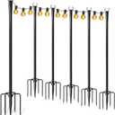 6 Pack String Light Poles for Outside, Adjustable Metal Patio Light Poles
Poles for Outdoor String Lights with Ground/Fence Mounts for Deck, Patio Decor, Backyard Decor and Garden Decor for Outside.