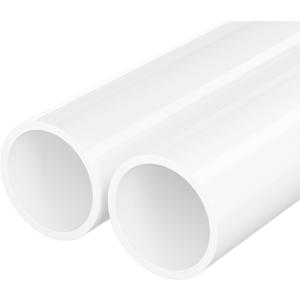 2 Inch PVC Pipe 2 Pack, 17 Inch Long Schedule 40 PVC Pipe for DIY Projects for Greenhouse Garden Shelves Furniture Frame