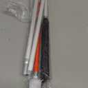 Rotating Head Folding Blind Cane Walking Stick with Red Reflective Tape for The Blind and Visually Impaired People,43 inch Collapsible Non-Slip Aluminum Cane