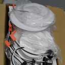 Amico Recessed Lighting 5/6 Inch, 12 Pack 5CCT Flat LED Can Lights, 2700K/3000K/4000K/5000K/6000K Selectable,12W Eqv 110W, 1050LM Brightness, Retrofit Installation - ETL & FCC, White