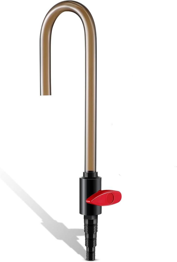 Dreyoo Aquarium Fish Tank Hook Water Changer, with Flow Switch, Quickly and Efficiently Helps Fill Your Water, Aquarium Vacuum Water Filler for Fish Tank, Suit for 1/2'', 5/8'' 3/4'' Hose