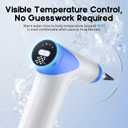 Ear Wax Removal - Ear Cleaner with 4 Pressure Modes, Ear Cleaning Kit with Digital Temperature Display, Safe & Effective Ear Irrigation Flushing System (White)