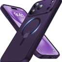 Magnetic for iPhone 17 Pro Max Case [Full Camera Protection][Military-Grade Protection][Compatible with MagSafe] Shockproof Protective Slim Phone Case for iPhone 17 Pro Max, Dark Purple