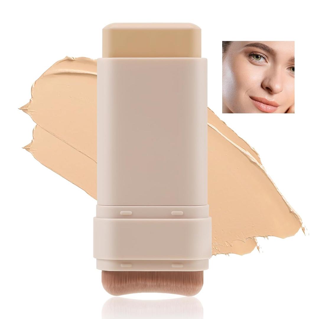 Matte Foundation Stick - Full Coverage Concealer And Contour Stick With Built In Applicator (0.35 Ounce (Pack of 1), 03#)