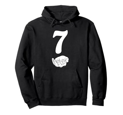 Number 7 Funny 67 Six Seven Meme Hands Couple Matching Pullover Hoodie L