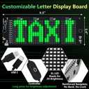 Green Light Sign for Car, Customizable Letter Display Board, Easily Switch Letters Manually Using Buttons to Display Any 4-Letter Word You Like