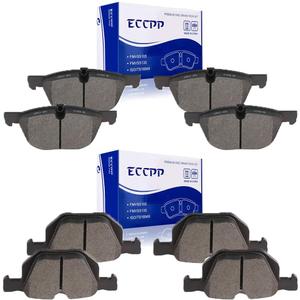 ECCPP Brake Pads, 8pcs Front Rear Ceramic Disc Brakes Pads Set fit for 2007 2008 2009 2010 2012 2013 2014 2015 2016 2017 for BMW X5 2010 2011 2012 2013 2014 2015 2016 2017 for BMW X6