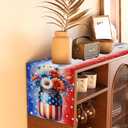 Red White and Blue Vases Flowers Table Runner 4th of July Memorial Day Veterans Day Independence Day Tablecloth Patriotic Decorations and Supplies for Home Kitchen Table-1372''