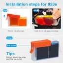 923XL 923e 923 Ink Cartridges for HP OfficeJet Pro 8130e 8135e 8139e 8138e 8122e 8120 8124e 8125e 8130 8132e 8134e Printers (4 Pack with Chip)