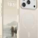 SUPFINE Magnetic for iPhone 17 Pro Case (Compatible with MagSafe)(Military Grade Drop Protection) Translucent Matte Shockproof with Anti-Fingerprint Phone Cover,Antique White