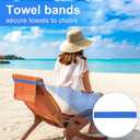 5pcs Towel Bands, Stretch Beach Chair Bands Elastic Beach Chair Clips Towel Holder Strap for Beach Pool Chairs & Cruise Ship Essentials Elastic Windproof Summer Beach Accessories (5 Colors)
