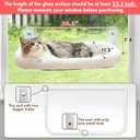 AMOSIJOY Cordless Cat Window Perch, Window Hammock for Cats with 4 Strong Suction Cups, Solid Metal Frame and Soft Cover, Indoor Cat Bed