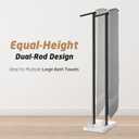 KES Standing Towel Rack, 37" H (Equal Height) Towel Rack Stand with Marble Base, Free Standing Towel Racks for Bathroom Floor, 18/8 Stainless Steel Matte Black, BTH229-BK