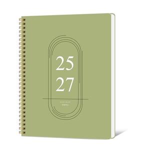 Monthly Planner 2026-2027 - 2 Year Monthly Planner Calendar 2026-2027, Jan. 2026 - June 2027, 7.3" * 9.5", 18 Months Calendar Planner with Waterproof Cover＆Spiral Bound, for Office, School Home Planning - Green 2Pack