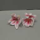 SNAIL GARDEN 24PCS 5.5" Large Fake Lilies Flower Heads with Realistic Stamens,24PCS Pink Artificial Flower Heads, Bulk Silk Flowers for Crafts, Cake Decorating, Wedding Party Wreath, Home Decor