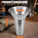 Galvanized Steel Sand Bag Funnel Sandbag Filler Tool, 0.5 mm Heavy Duty Wide Mouth Sand Funnel for Filling, Flood Control, Construction, Landscaping, Emergency Preparedness, Gravel Soil